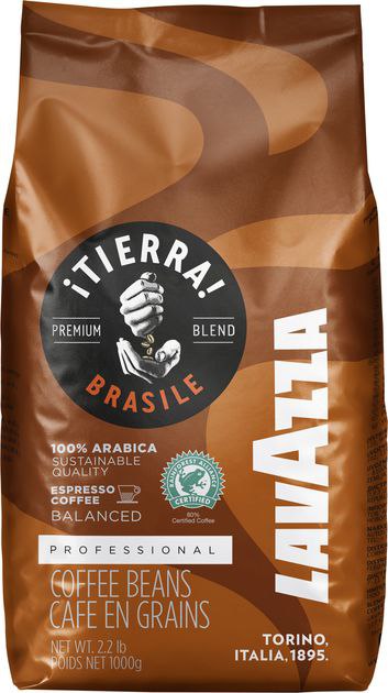 Кава в зернах Lavazza Tierra Brazil Brown 100% Export 1кг